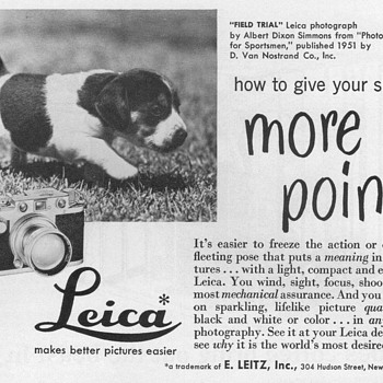1952 - Leica Camera Advertisements