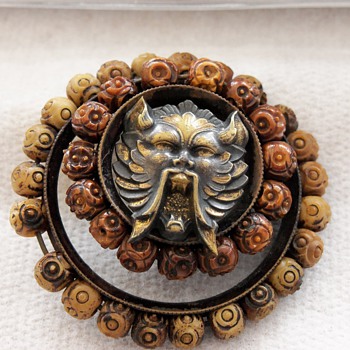 Unique Vegetable Ivory Button-The Green Man - Sewing