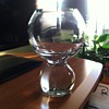 Heavy glass vase