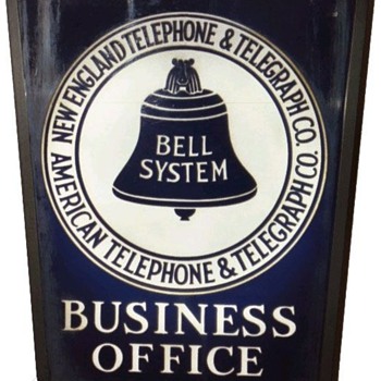 New England Telephone & Telegraph Co. Rectangle Business Office Sign no Brakcet - Signs