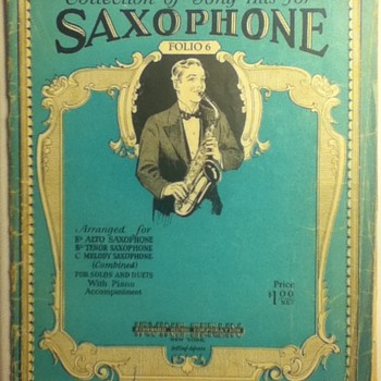 "Collection of Song Hits for Saxaphone" Sheet Music Book - Paper