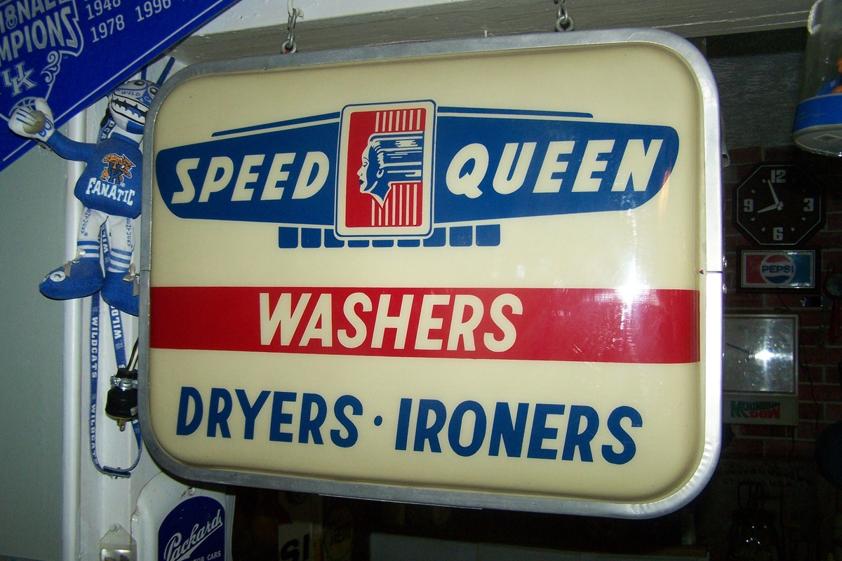 Vintage Speed Queen Sign Collectors Weekly