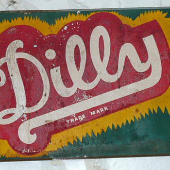 Dilly Soda Sign Thin Tin 