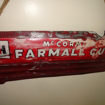 International Harvester McCormick Farmall Cub Sign - Advertising