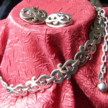 My Grandmothers Marino Necklace and Earrings