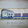1879 British Woven silk photogragh "The Present Time"