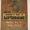 Don't Litter!  Tin Sign from the 50's 