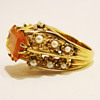 Vintage Panetta Monumental Citrine Pearl Ring