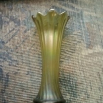 My Grma's Vase dated 1897..is it Fenton Carnival Green? - Glassware