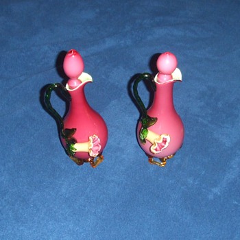 Stoppers on these Harrach pieces? - Art Glass