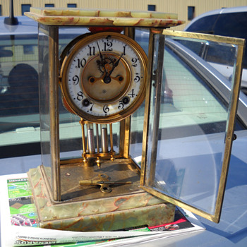 Full view of said mantel clock - Clocks