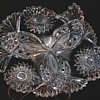 American Brilliant Cut Glass Hawks, Rare Chrysanthemum Pattern