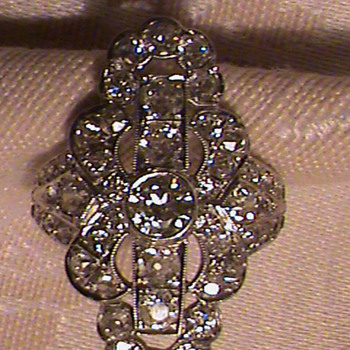 Gorgeous Art Deco Platinum Diamond Cocktail Ring - Fine Jewelry