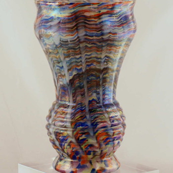 One of the Most Colorful Vases I Have Ever Purchased - Welz? Maybe..... - Art Glass
