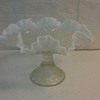 STUNNING & RARE FENTON FRENCH OPALESCENT HOBNAIL FRUIT STAND 