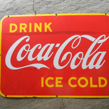 1947 Porcelain Coca Cola sign