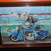 vintage indian motocycle water color