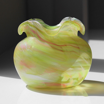 Rindskopf Marbled Vase - Art Glass