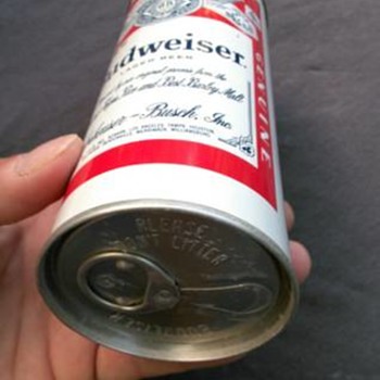 My Father's two unique Budweiser cans. Has anyone ever seen anything like these? - Breweriana
