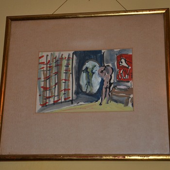 Mid-century Modern Painting by Mario Aiello