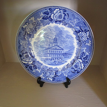 Blue and White Plate - Faneuil Hall in Boston? - China and Dinnerware