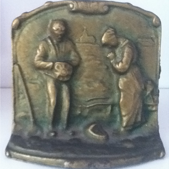 Bronze-Over-Metal Bookend - Books