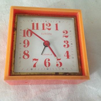 1970's German Europa travel alarm clock. - Clocks