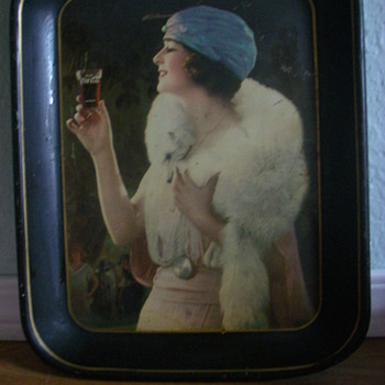 1925 Coca-Cola "Party Girl" tray