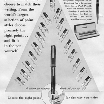 1948 - Esterbrook Pens Advertisement - Advertising