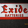 1930's - 1940's Exide Batteries Steel Display Rack Advertisement Sign