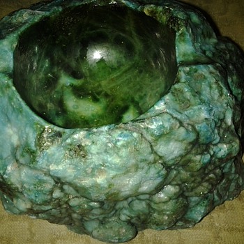 turquoise colored ashtray  - Tobacciana