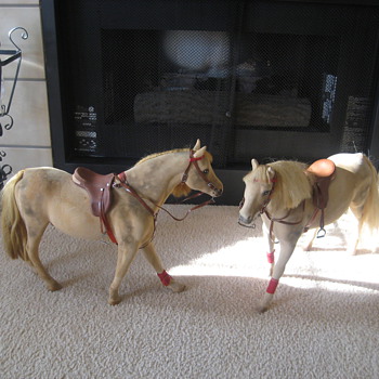 two English jumping horses  - Animals