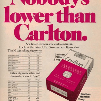 1976 - Carlton Cigarettes Advertisement