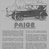 1919 - Paige Motor Car Advertisement