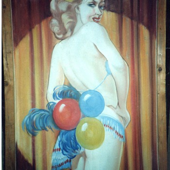 Old Sideshow/Peepshow Original Painting