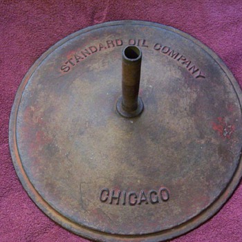 Rare Standard Oil Lollipop Sign Base - Petroliana