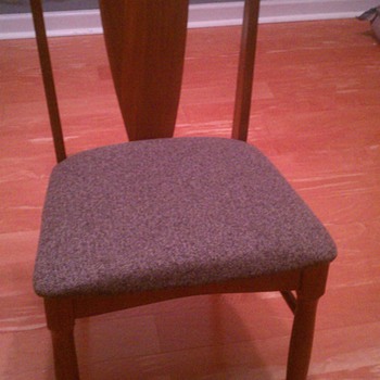 Danish Modern, Mid Century Modern set of 6 dining chairs (smaller, cool lines)
