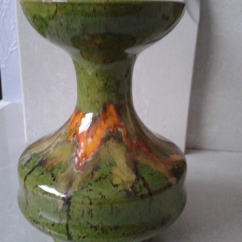Lava Pattern Glazed Pot ! - Art Pottery