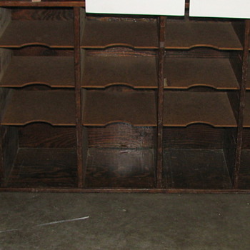 Vintage (Antique?) Post Office Postal Sorting Cabinet - Office