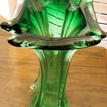 Green Vase - Art Glass