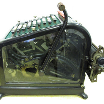 1908 Burroughs Adding Machine with Beveled Glass