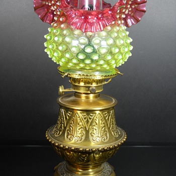 Hobbs Brockunier Dewdrop lamps in rubina verde - Glassware