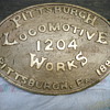 1891 Pittsburgh builders plate from the Iowa Central railroad engine #52