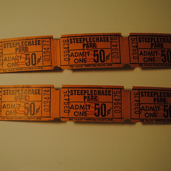 Coney Island Steeplechase Park Tickets - Paper