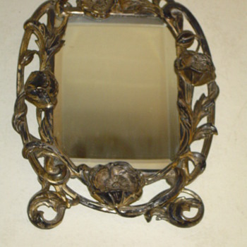Victorian Solid Silver Vanity Mirror - Victorian Era