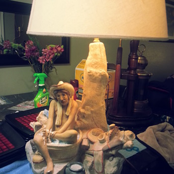 Apsit Bros of Calif 1981 - Bathing Cowboy - Lamps