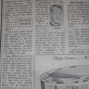 Gordie Howe Article - Hockey
