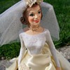1940's Bridal display Miniature Mannequin 14" Tall 