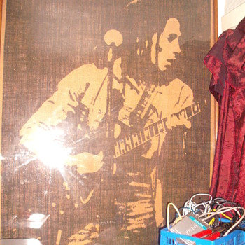 Bob Marley Burlap - Posters and Prints