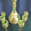 Bohemian Czeck Cased Glass 6 Glasses and Decanter
